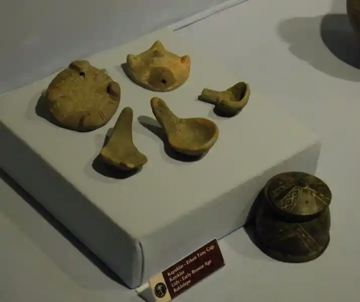 Pre-Christian bronze age clay disc with a cross design. The disc with a cross resembles a solar cross. 